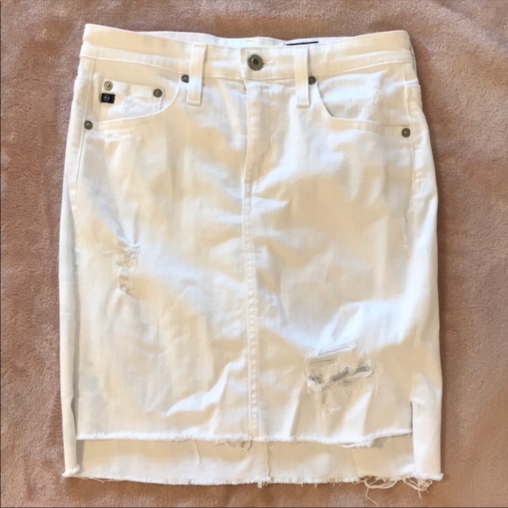 AG White Jean Skirt